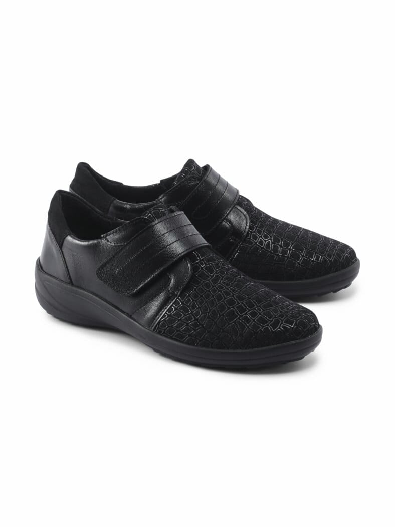 Hallux-Klettslipper Supersoft Schwarz