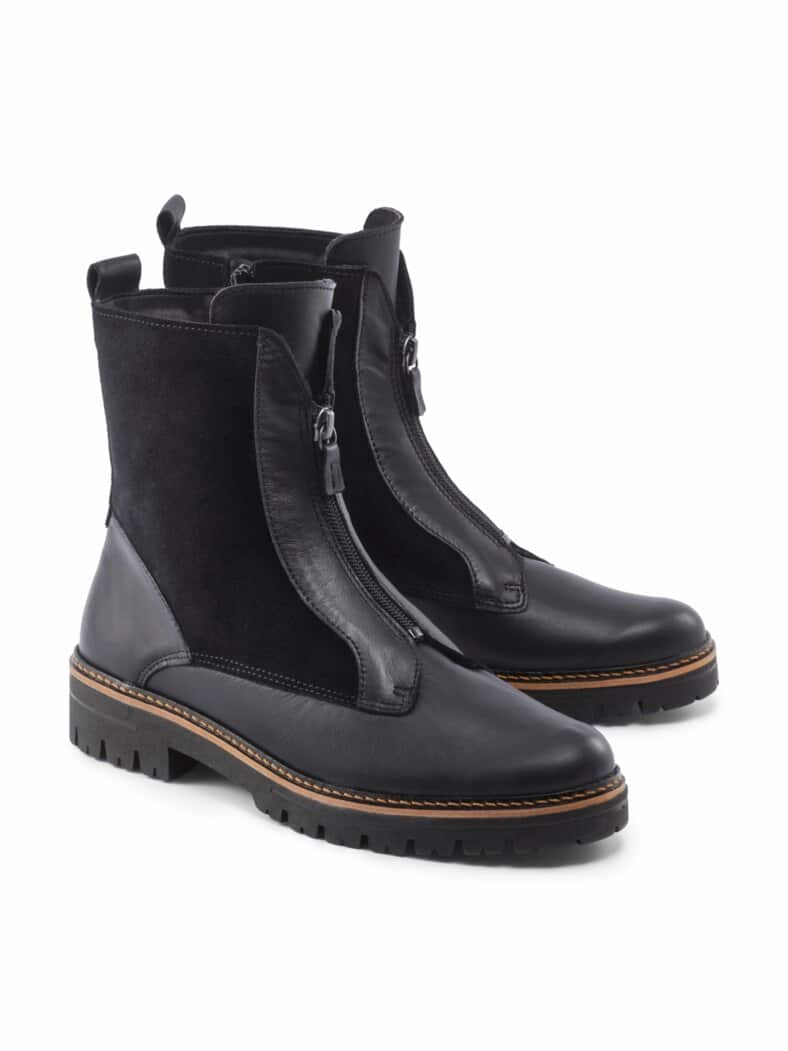 Hallux-Stiefelette Kuschelwarm Schwarz