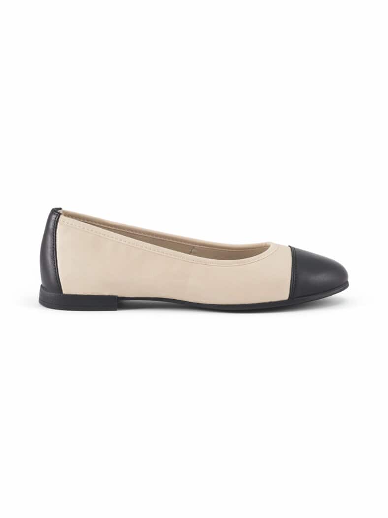 Hallux-Ballerina Coco Beige-Schwarz