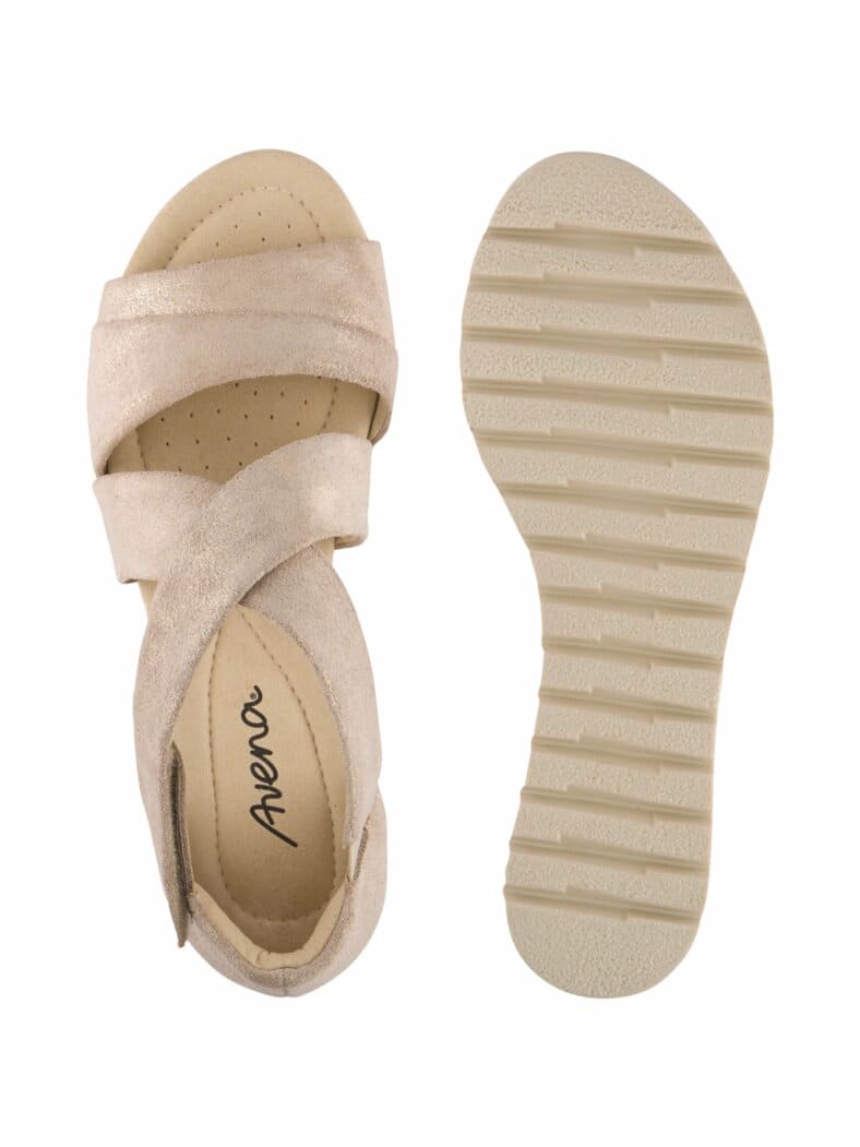 Hallux Sandalenschuh Beige Metallic