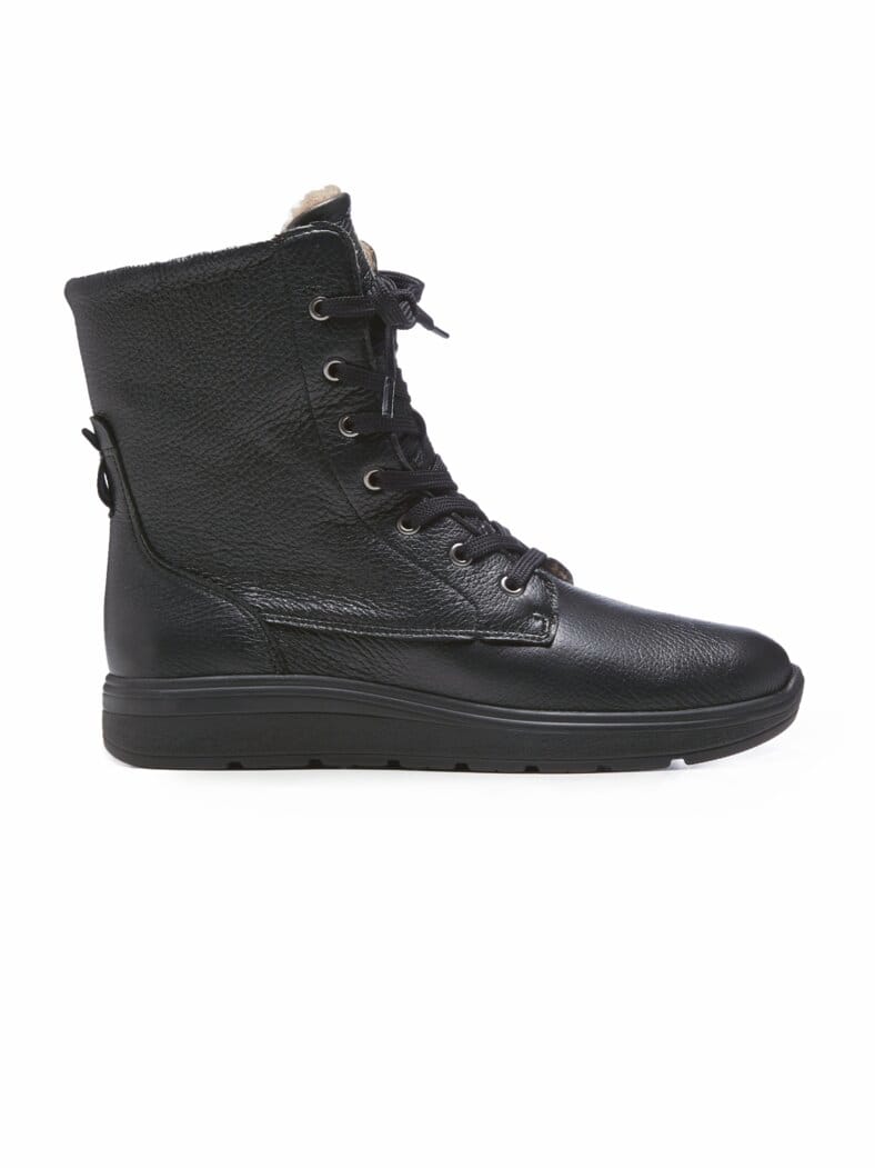 Hallux-Hirschleder Bootie Schwarz