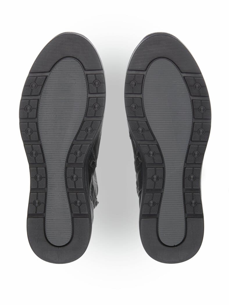 Hallux-Hirschleder Bootie Schwarz