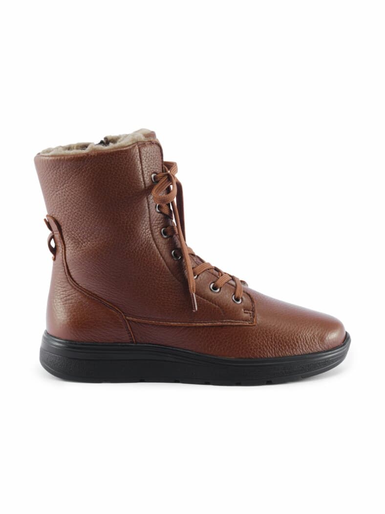 Hallux-Hirschleder Bootie Cognac