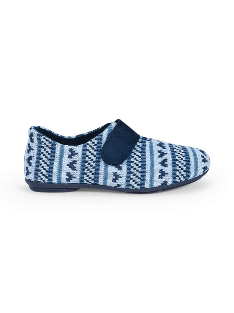 Varomed-Hallux-Klett-Pantolette Blau