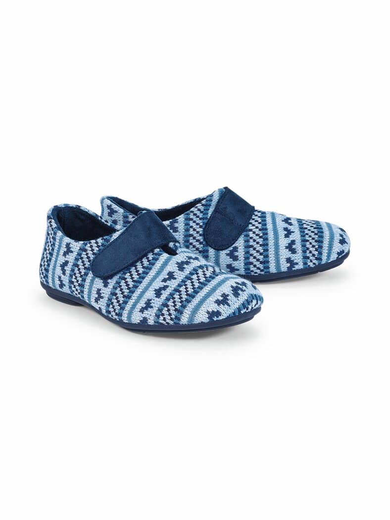 Varomed-Hallux-Klett-Pantolette Blau