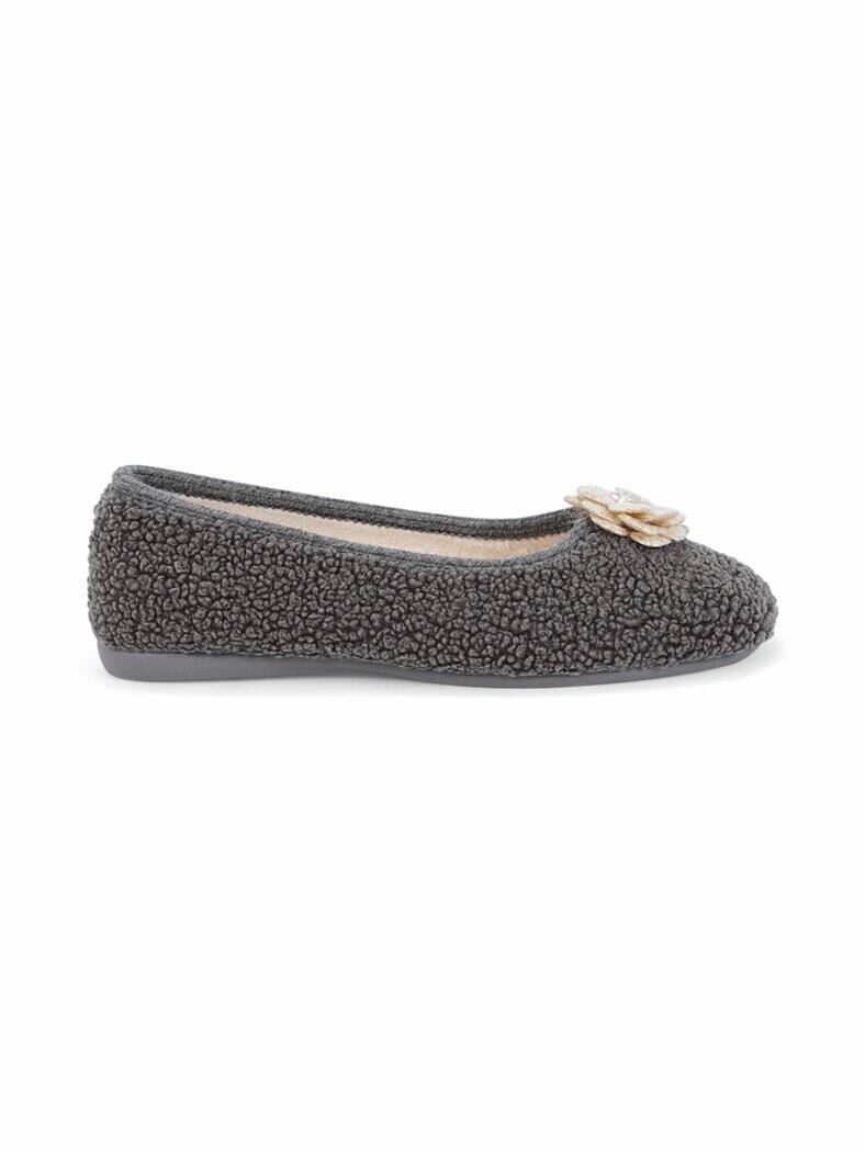 Varomed-Hallux-Hausschuh-Ballerina Grau