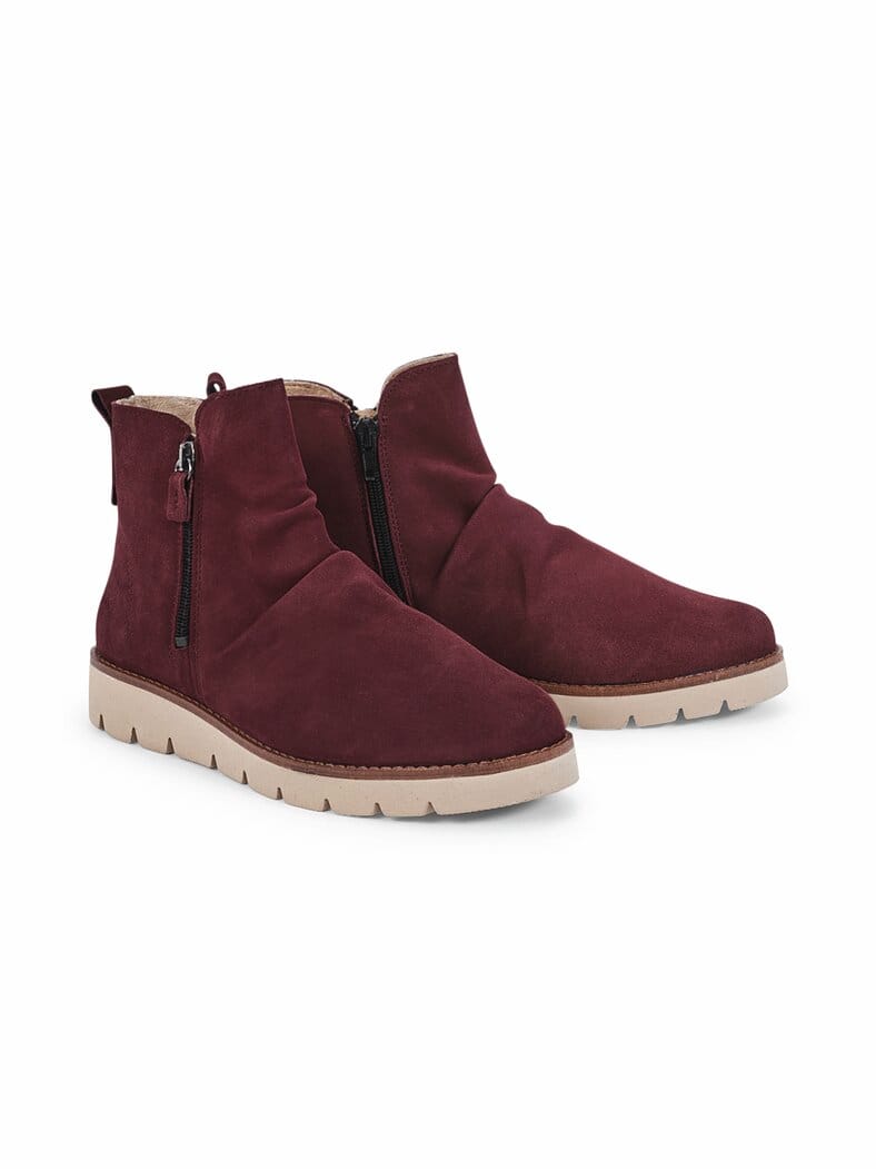 Hallux-Stiefelette Wohlfühlleicht Bordeaux
