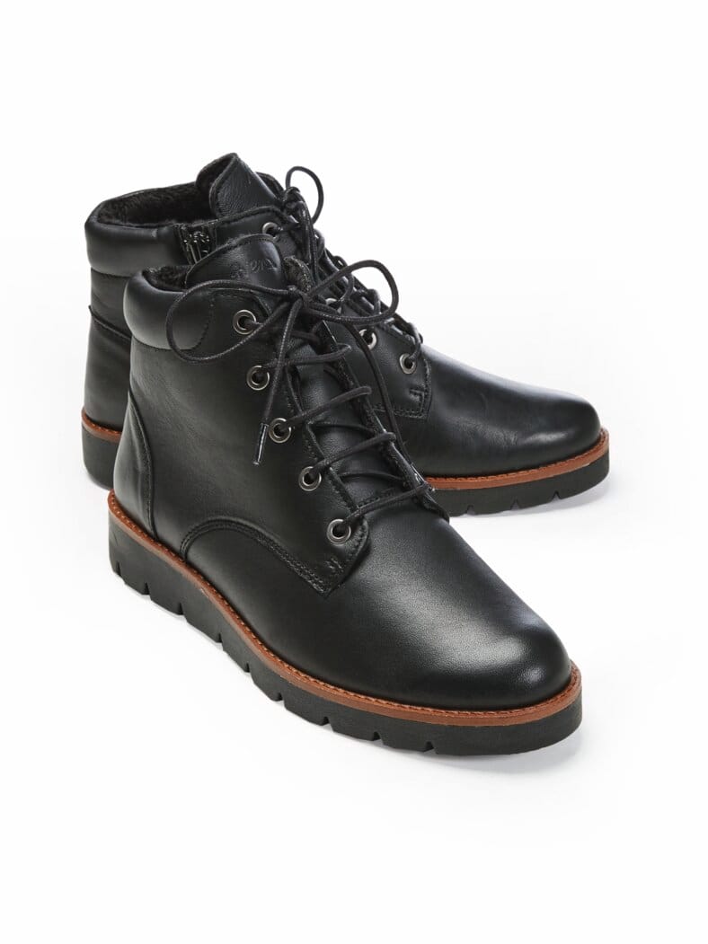 Hallux-Reißverschluss-Bootie Schwarz