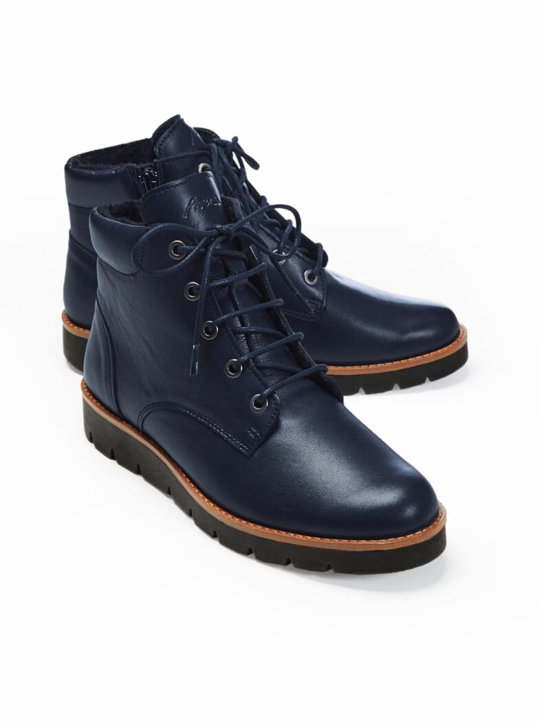 Hallux-Reißverschluss-Bootie Marine