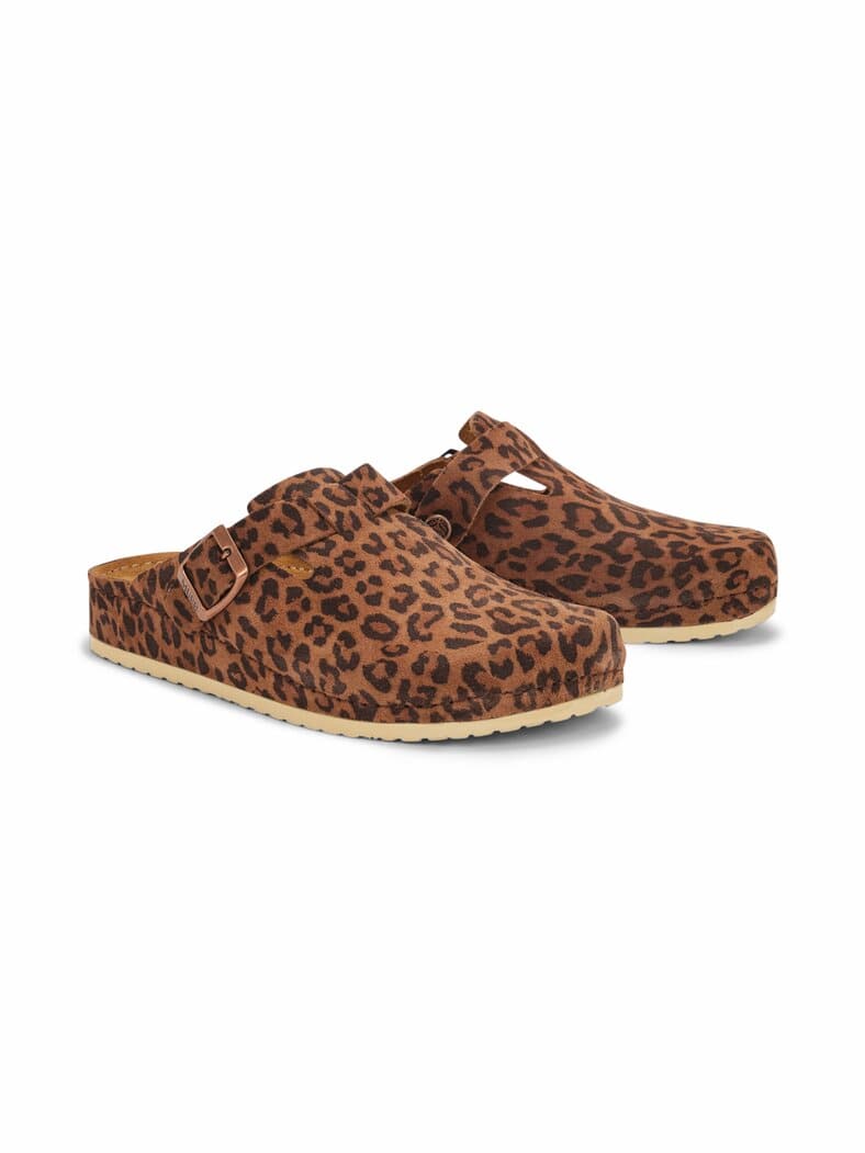 Naturform-Pantolette Memory-Foam Braun-Leo