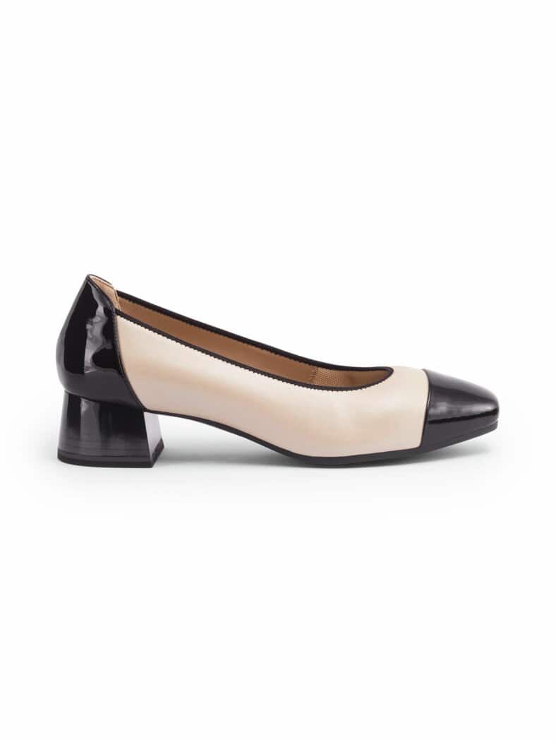 Hallux-Pumps Coco Beige-Schwarz