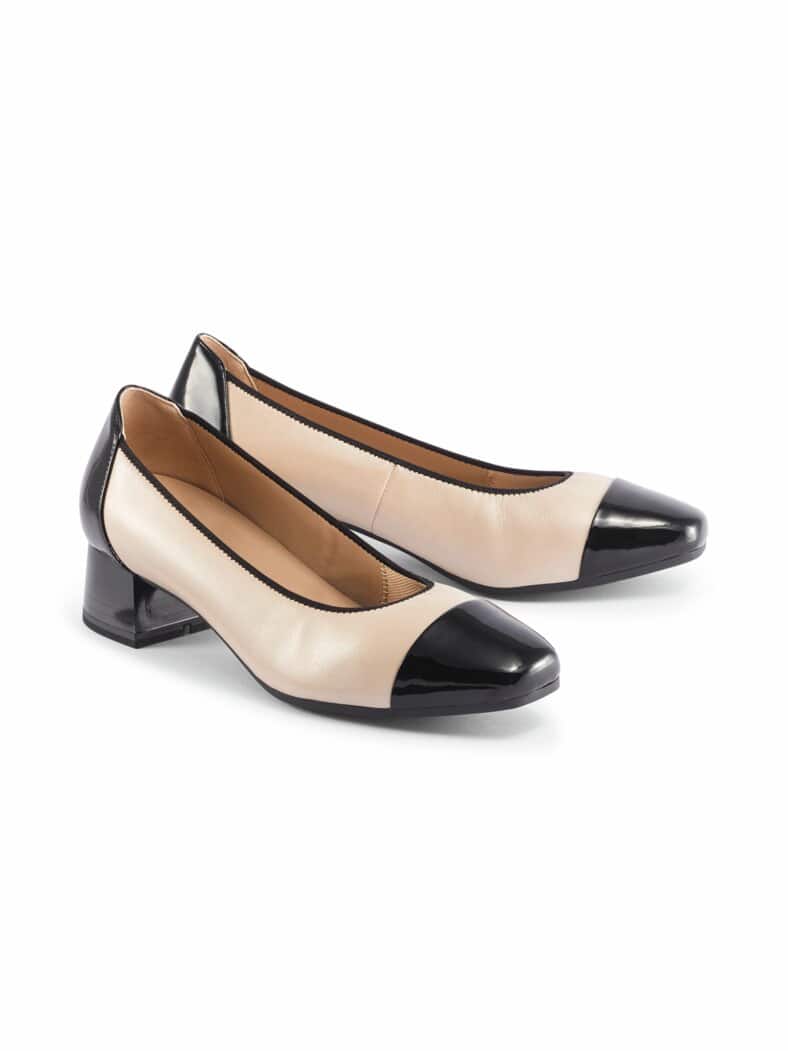 Hallux-Pumps Coco Beige-Schwarz