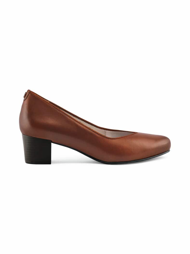 Hallux-Pumps Softfußbett Cognac