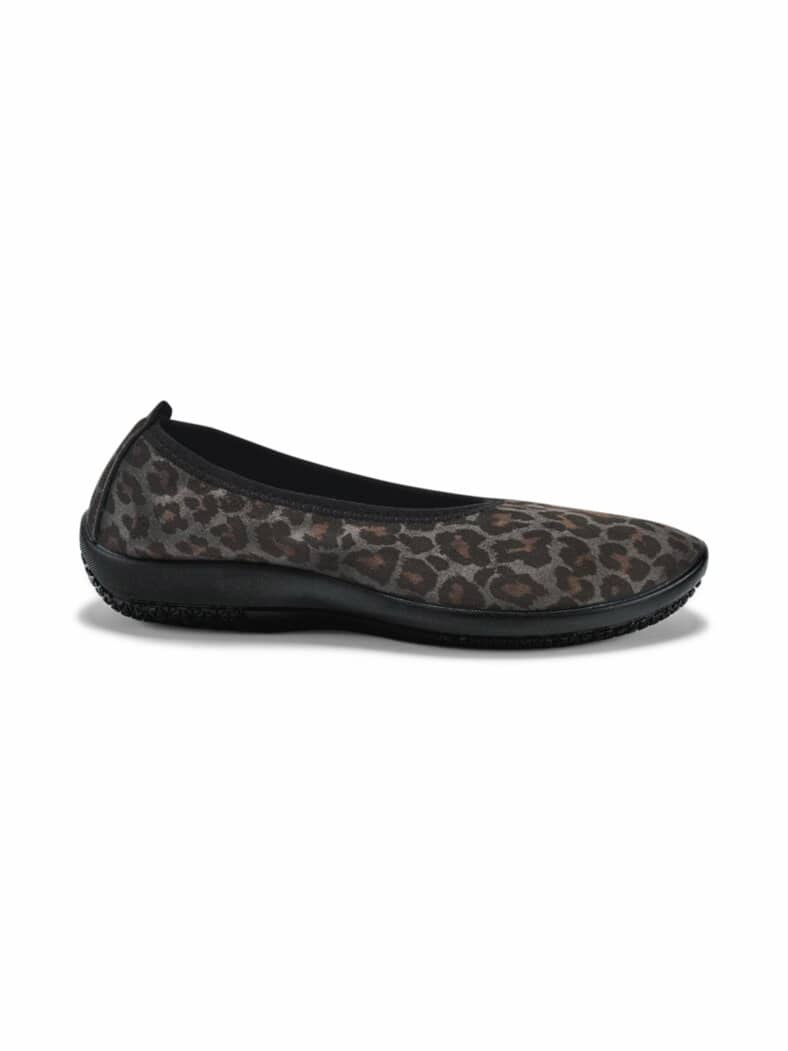 Hallux-Softslipper Animalprint Leo-Schwarz