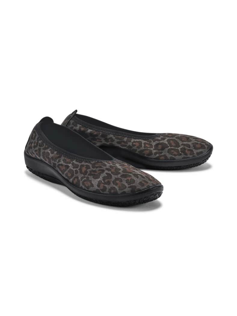 Hallux-Softslipper Animalprint Leo-Schwarz
