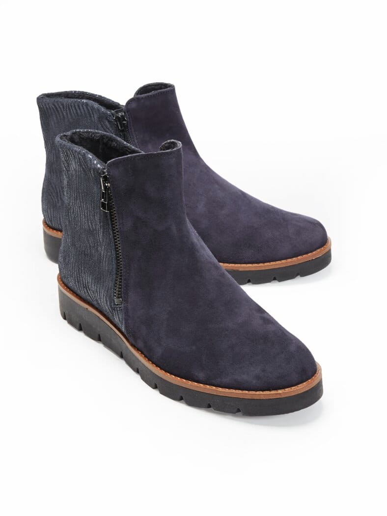 Hallux-Bootie Doppelreißverschluss Marine