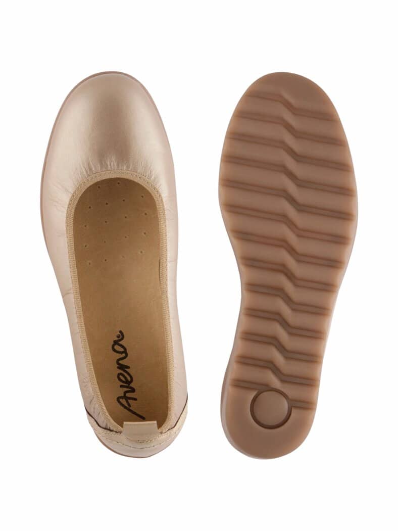 Hallux-Ballerina Supersoft Beige-Glänzend