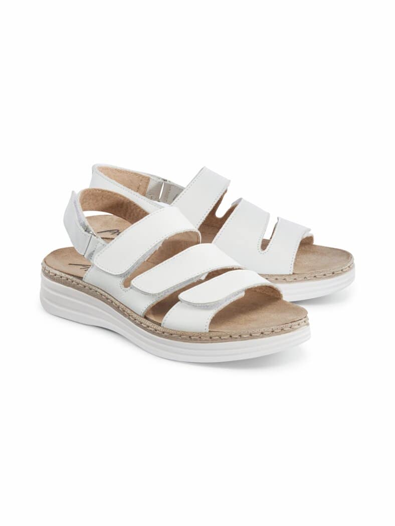 4er Klettsandale Rutschsicher Weiß