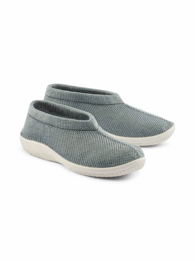 Hallux-Softslipper Strick Grau