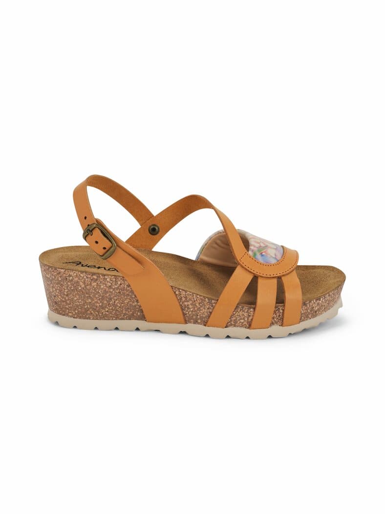 Hallux-Sandale Keilabsatz Orange