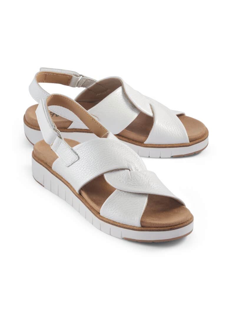 Hallux-Hirschleder Sandale Soft Weiß