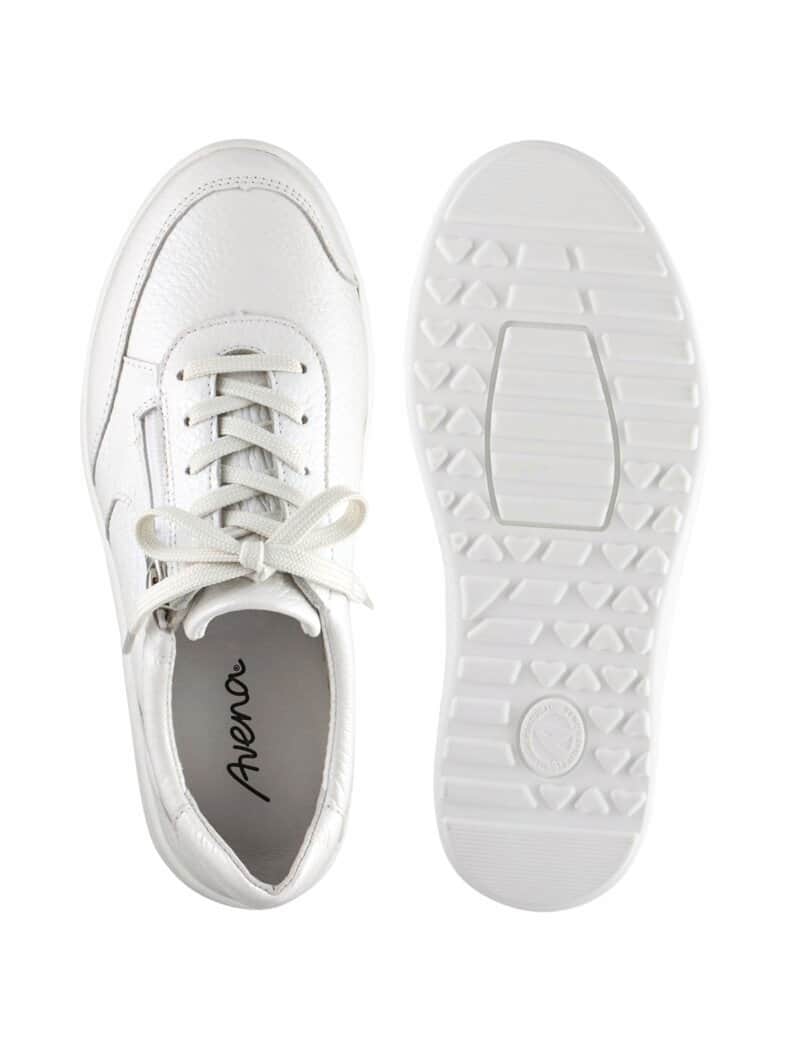 Hallux-Hirschleder Schnürer Weiß