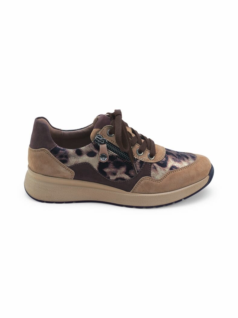 Hallux-Schnürer Reißverschluss Beige-Leo