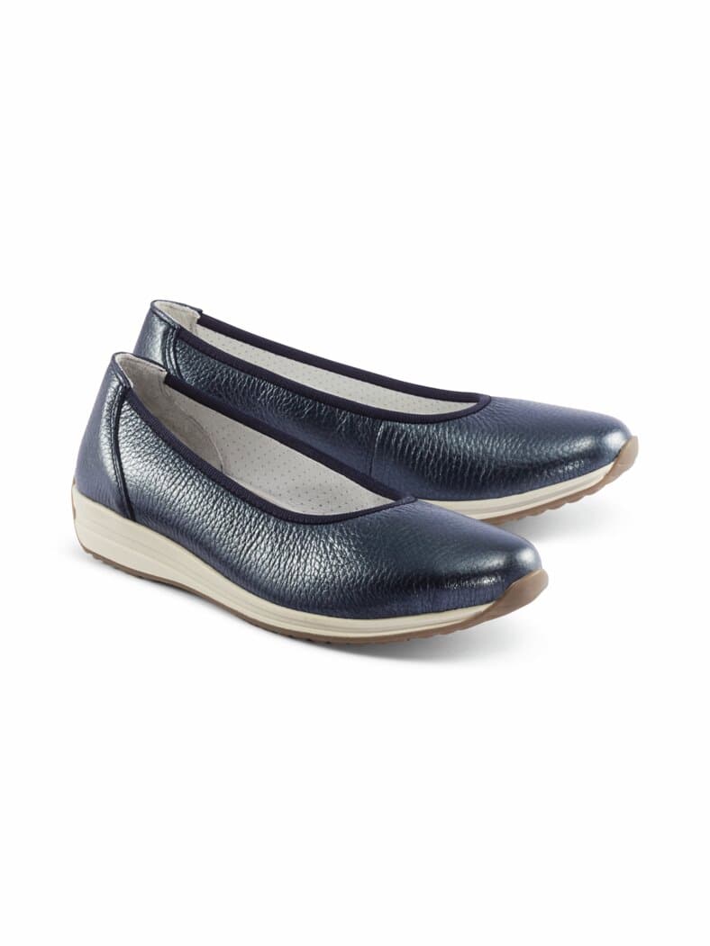 Hirschleder-Ballerina Marine