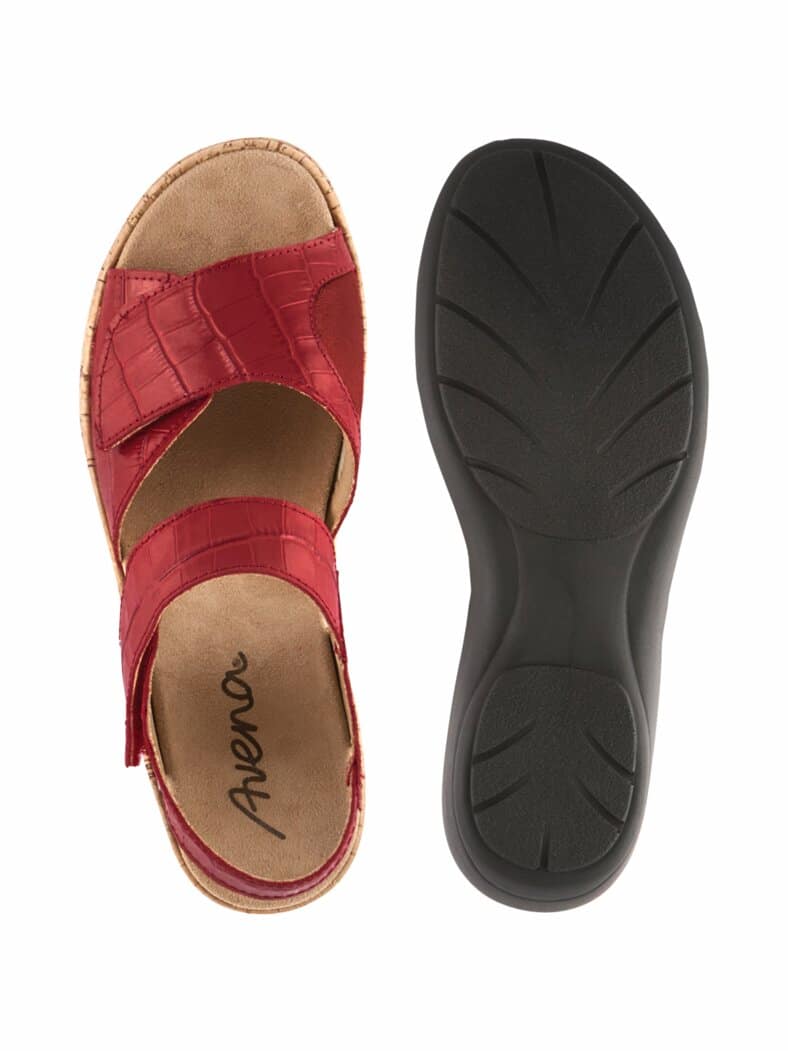 Hallux-Sandale Kroko Rot