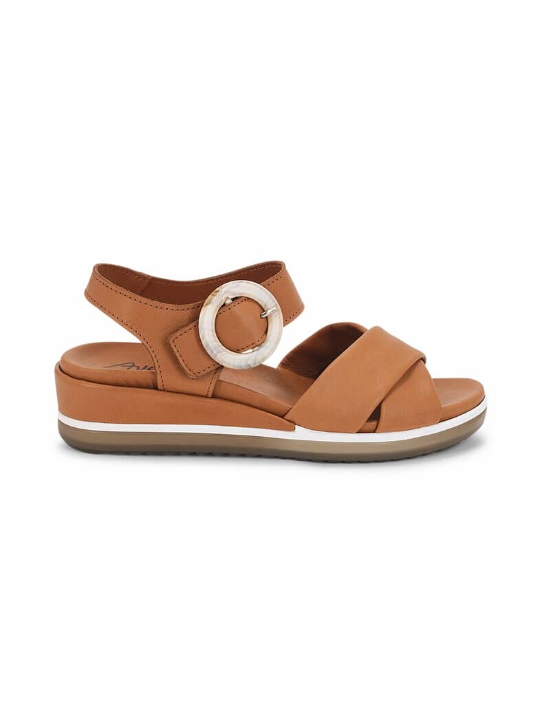 Hallux-Sandale Softleder Cognac