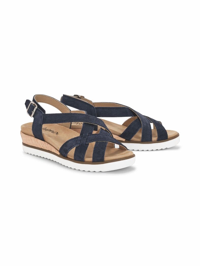 Riemen-Sandale Sitzfest Blau