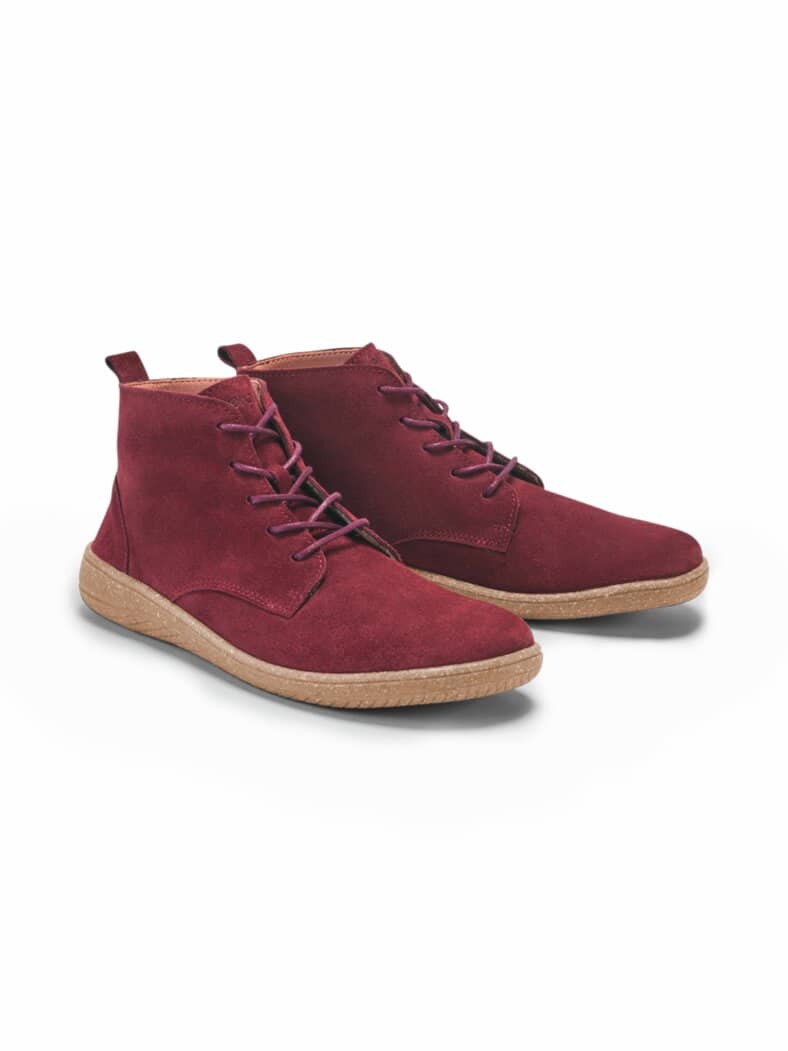 Knöchelstiefelette-Naturform Bordeaux