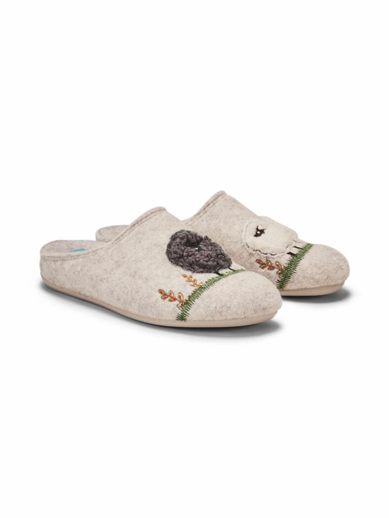 Varomed-Hausschuh Wechselfußbett Hellbeige