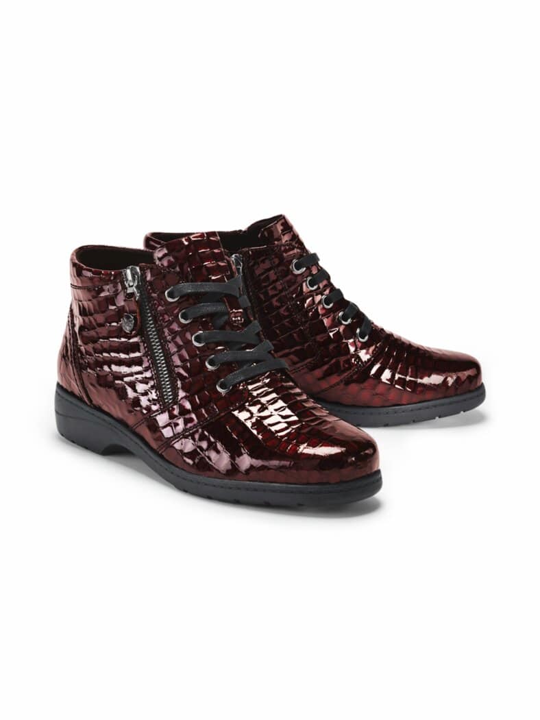 Doppel-Reißverschluss Schnürer Bordeaux