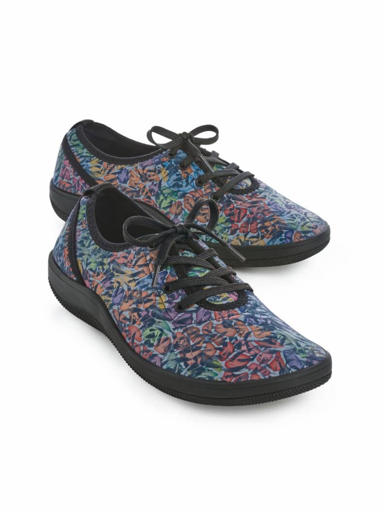 Hallux-Naturform Schnürer Soft Marine gemustert