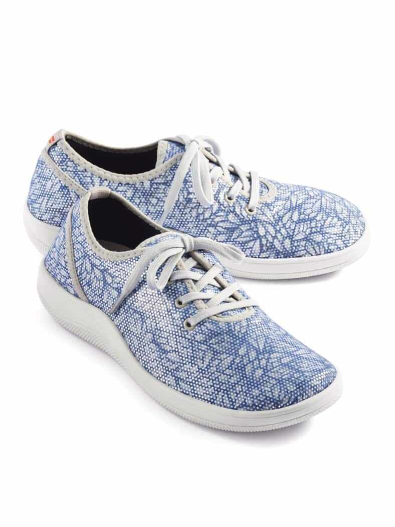 Hallux-Softschnürer Naturform Blau-Weiß