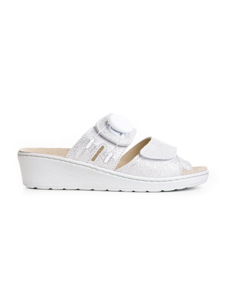 Hallufix-Pantolette Silber