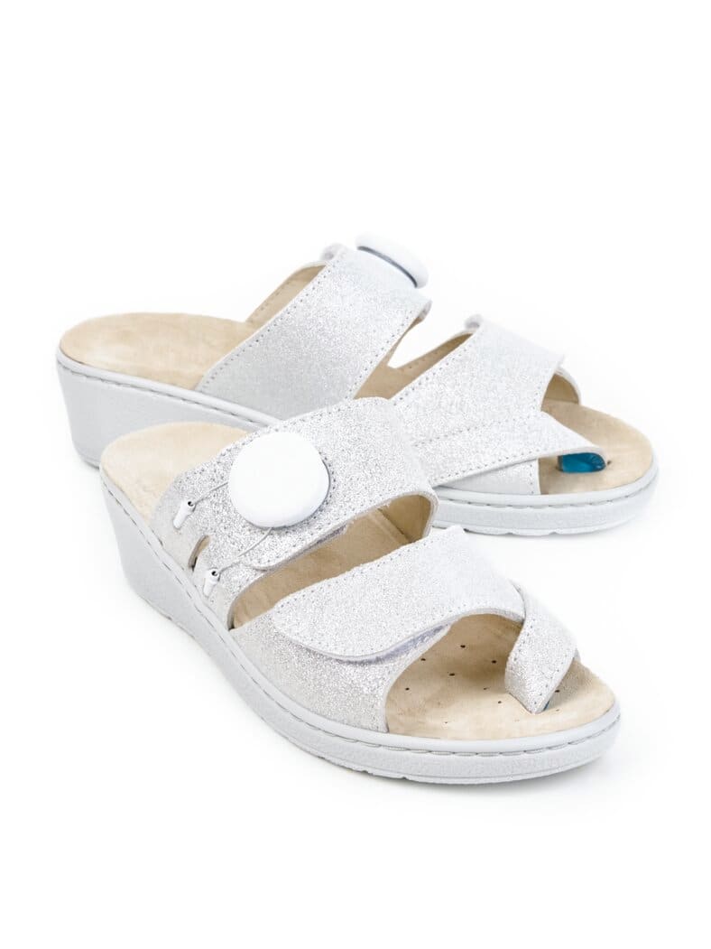 Hallufix-Pantolette Silber