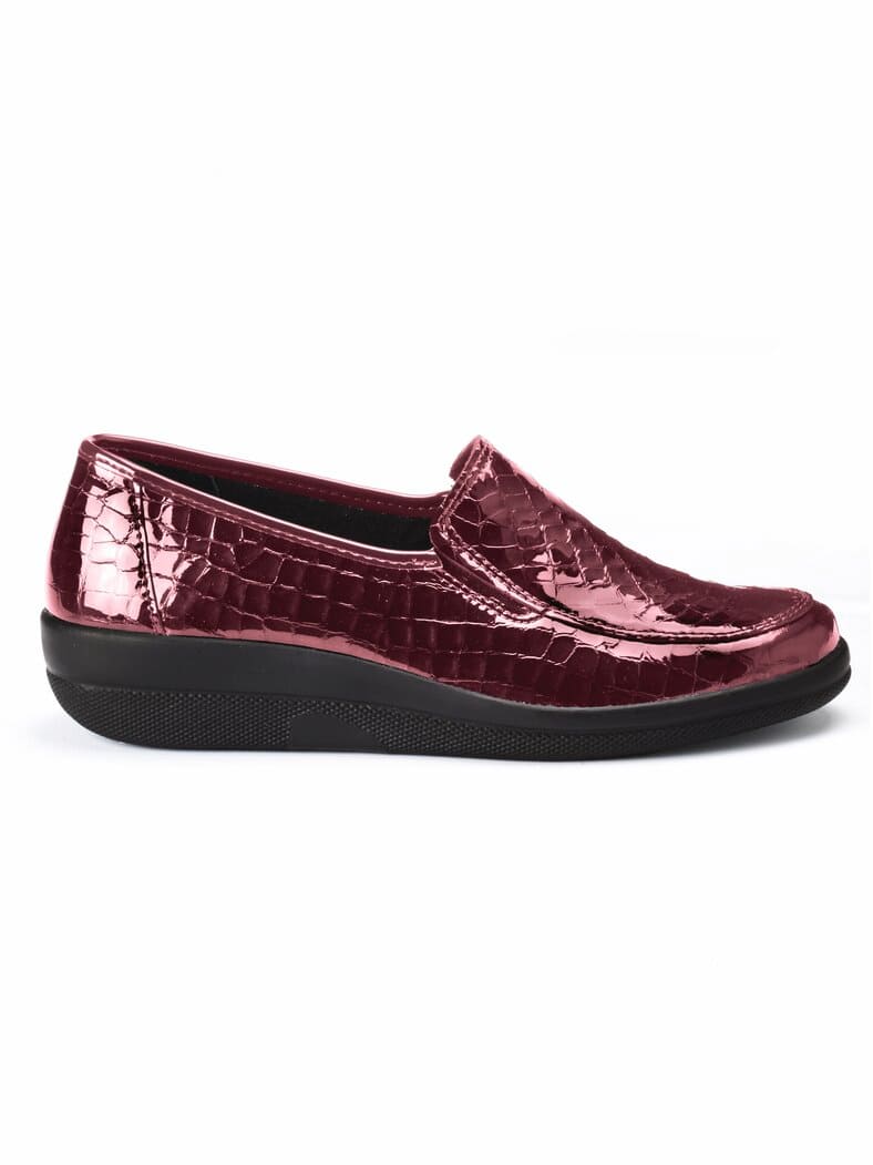 Thermoleicht-Lack-Slipper Bordeaux