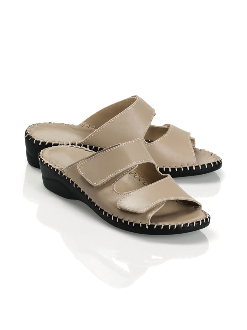 Supersoft-Pantolette Taupe