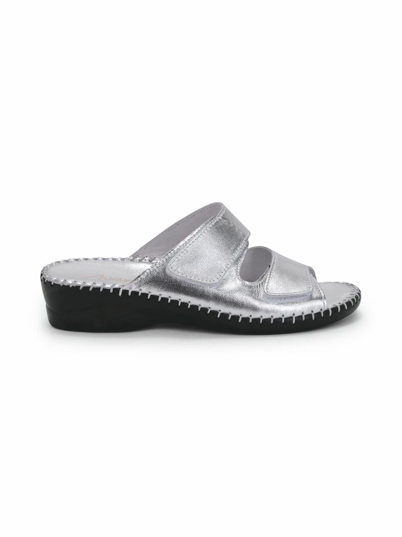 Supersoft-Pantolette Silber