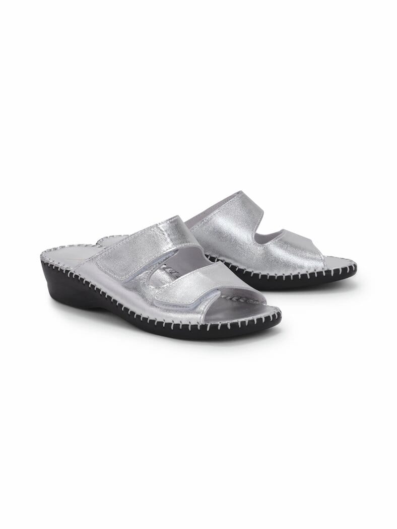 Supersoft-Pantolette Silber