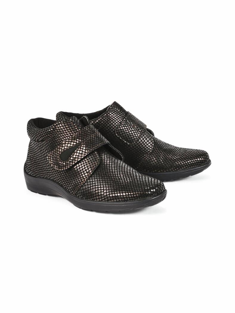 Klett-Bootie Federleicht Schwarz-Gold