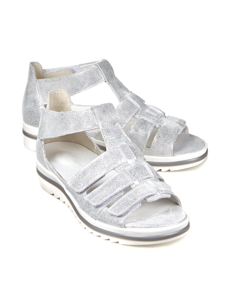 Waldläufer-Luftpolster-Sandale Rom Silber metallic