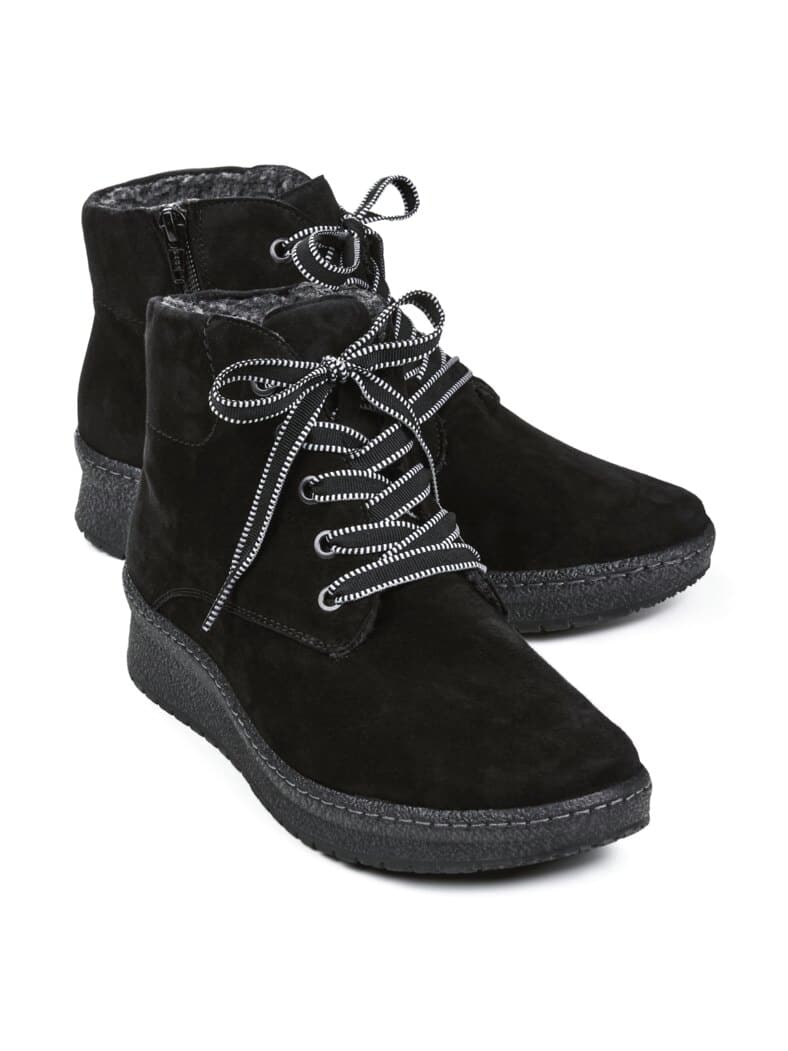 Hallux-Luftpolster-Stiefelette Schwarz