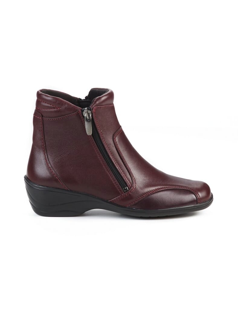 Hallux-City-Stiefelette Bordeaux