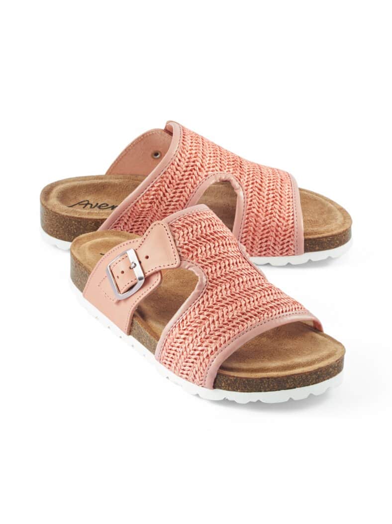 Naturform-Pantolette Lachs