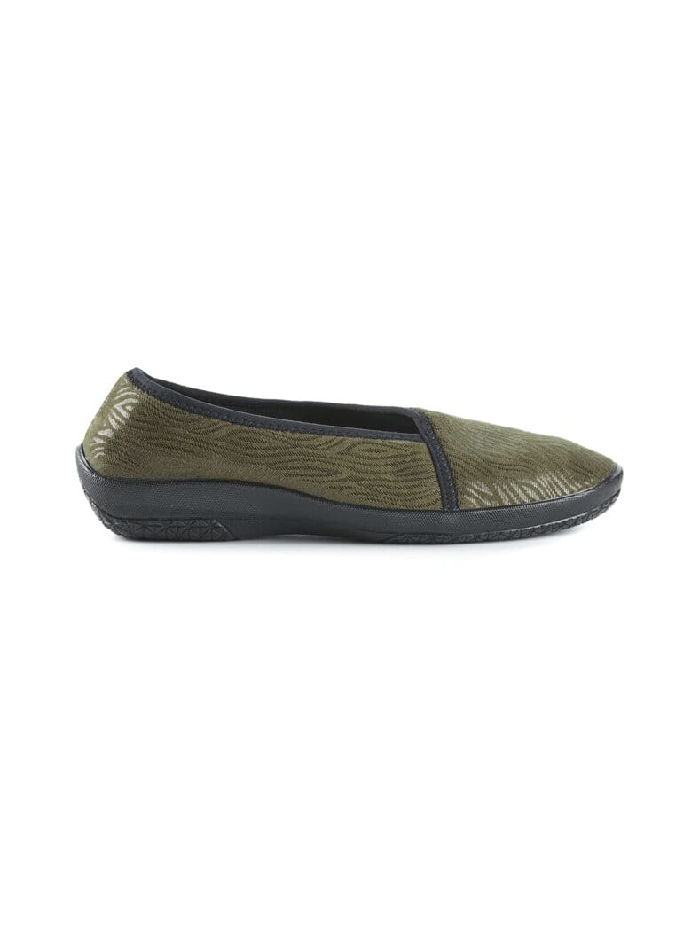 Hallux-Soft-Slipper Fußschmeichler Khaki animal