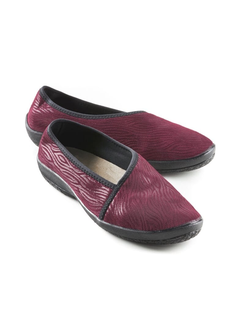 Hallux-Soft-Slipper Fußschmeichler Bordeaux animal