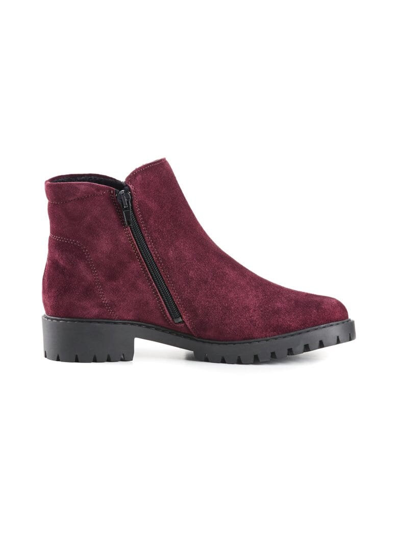 Hallux-Stiefelette Kuschelweich Bordeaux